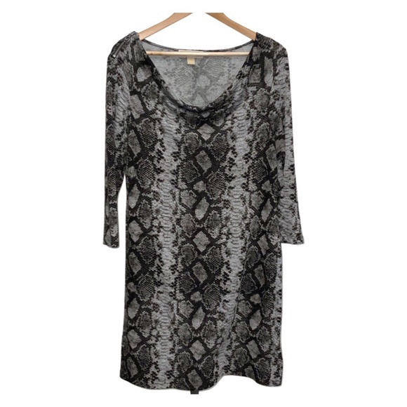 Michael Kors Gray and Black Animal Print Dress - Picture 1 of 13